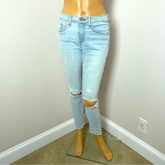Rag & Bone Cate Mid-Rise Skinny Jeans – Light Blue, Size 26 - Picture 2 of 16